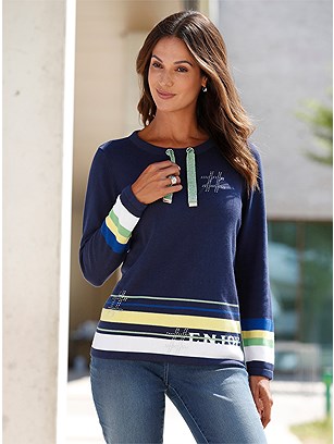 Stripe Trim Sweater product image (571212.DBPA.1.12_WithBackground)