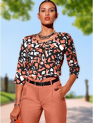 Pleated Print Blouse product image (571225.PYPR.11S)