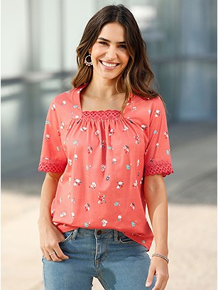 Floral Square Neck Top product image (571377.RSPR.1S)