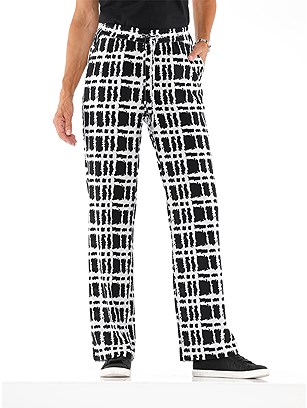 Checkered Drawstring Pants product image (571483.BKEP.1.1_WithBackground)