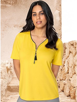 Zip V-Neck Shirt product image (571639.BRTY.1S)