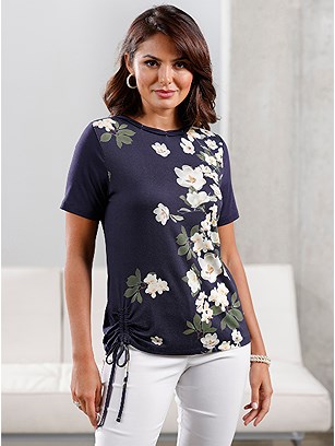 Floral Ruched Top product image (573726.NVPR.1.14_WithBackground)