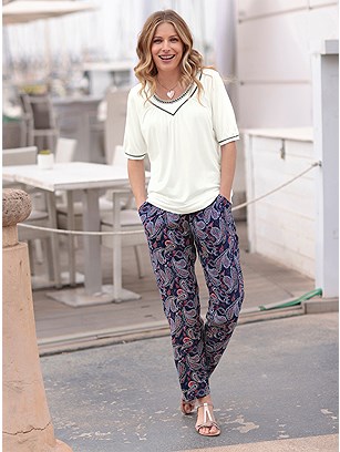 Paisley Slip On Pants product image (574028.NVPR.4.1_WithBackground)