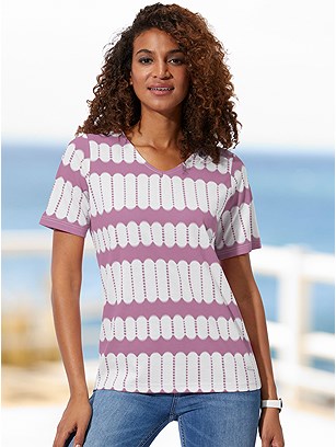 Printed V-Neck Shirt product image (574048.OEPR.13S)