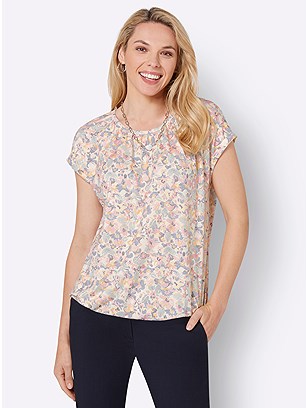 Floral Elastic Hem Top product image (574108.CMMU.2.3_WithBackground)