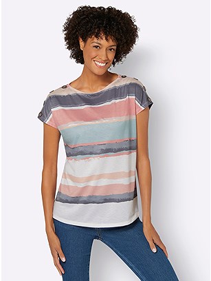 Striped Button Detail Top product image (574188.RWMT.1.1_WithBackground)