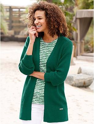 Waffle Knit Cardigan product image (574268.GR.1SS)