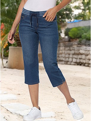 Elastic Waistband Capri Pants product image (574514.BLUS.25S)