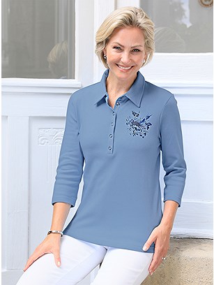 Printed Polo Shirt product image (576102.LB.1.1_WithBackground)