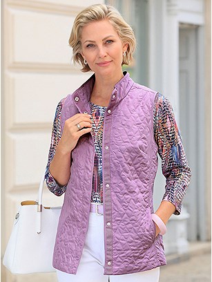 Quilted Button Up Vest product image (576182.PURP.1S)