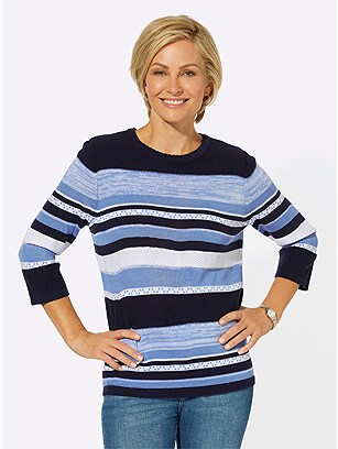 Striped Knit Sweater product image (576239.NV.2.1_WithBackground)