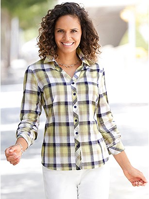 Checked Button Up Blouse product image (576772.LMCK.1S)
