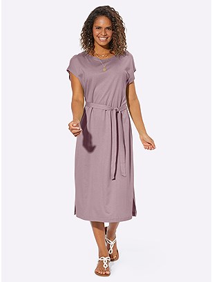 Tie Waist Jersey Dress product image (577096.MV.2.1_WithBackground)
