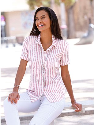 Striped Button Up Blouse product image (577549.RSST.1.1_WithBackground)