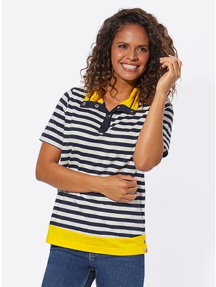 Snap Collar Striped Top product image (577584.NVSY.1.1_WithBackground)