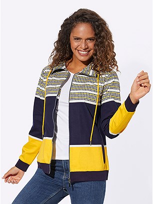Color Block Zip Sweatshirt product image (577586.NVSY.1S)