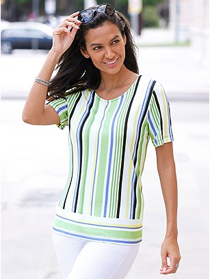 Vertical Stripe Top product image (577590.AGST.1S)