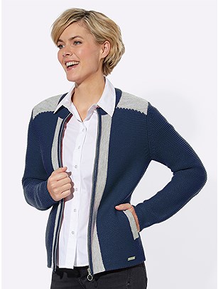 Purl Knit Zip Cardigan product image (577624.DBSG.1.1_WithBackground)