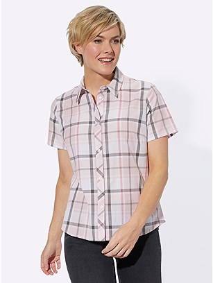 Checked Short Sleeve Blouse product image (577629.RSCK.2.1_WithBackground)