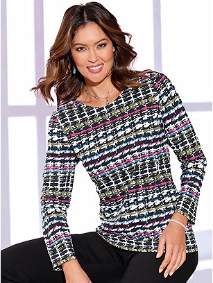 Long Sleeve Houndstooth Shirt product image (578720.ECBP.23S)