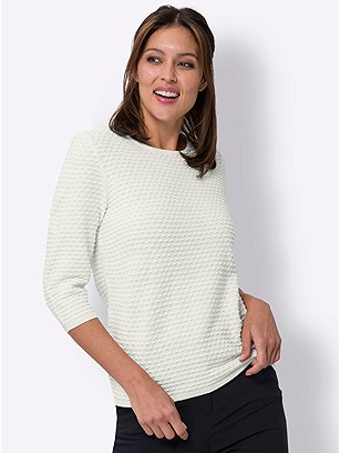 Textured 3/4 Sleeve Sweater product image (579208.EC.1S)