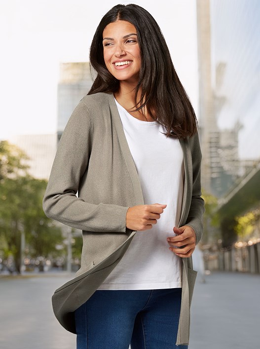 creation l Mud Ribbed Long Cardigan from creation L