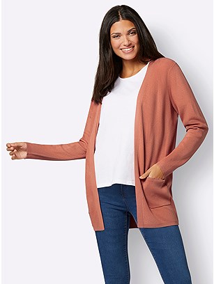 Ribbbed Long Cardigan product image (579732.OR.1.31_WithBackground)