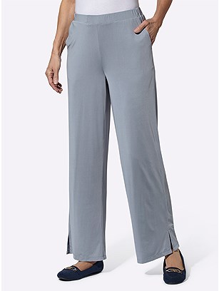 Wide Leg Jersey Pants product image (579830.PWBL.1.25_WithBackground)