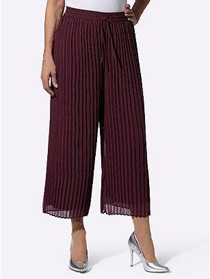 Pleated Wide Culottes product image (579927.BU.1.17_WithBackground)
