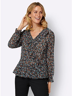 Floral Wrap Look Blouse product image (580041.BKRS.1.14_WithBackground)