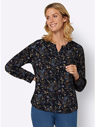 Paisley Long Sleeve Blouse product image (580043.BKDP.2.12_WithBackground)