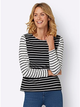 Striped Contrast Top product image (580334.BKST.2.18_WithBackground)