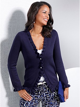 Ruffle Trim Cardigan product image (580370.NV.1.P11724)