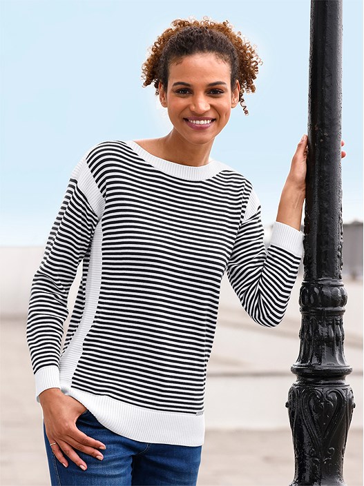 Striped Boat Neck Sweater product