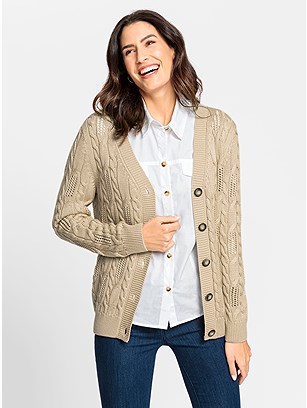Cable Knit Cardigan product image (580399.SA.1.34_WithBackground)