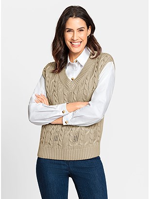 Cable Knit Sweater Vest product image (580402.SA.1.39_WithBackground)