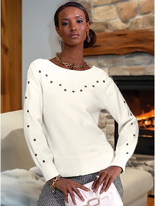 Beaded Detail Sweater product image (580529.EC.1SS)