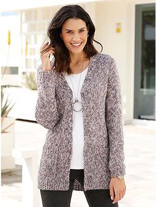 Mottled Yarn Cardigan product image (580559.HYDR.1.20_WithBackground)