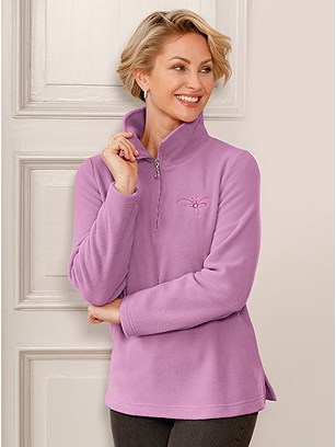 Fleece Zip Panel Top product image (582421.PURP.1.1_WithBackground)