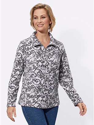 Printed Fleece Top product image (582422.GYPR.1.1_WithBackground)