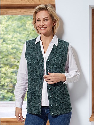 Mottled Button Up Vest product image (582478.BLMO.1.P111924)