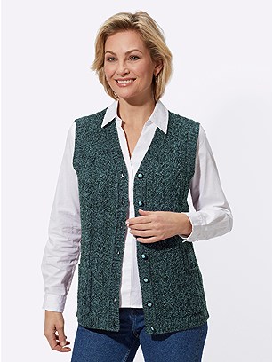 Mottled Button Up Vest product image (582478.BLMO1.1.1_WithBackground)