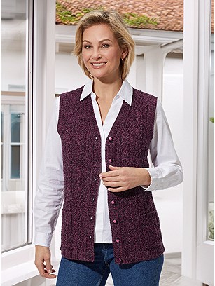 Mottled Button Up Vest product image (582478.LI.1.P111924)