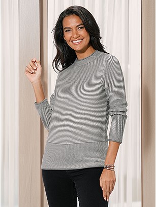 Striped Purl Knit Sweater product image (583224.GEST.1.P111124)