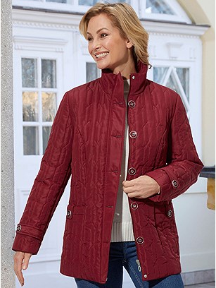 Quilted Button Up Jacket product image (583546.DKRD.1SS)