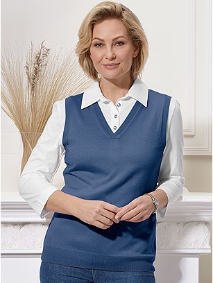 V-Neck Sweater Vest product image (583584.DEBL.1SS)