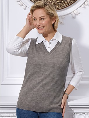 V-Neck Sweater Vest product image (583584.GYMO.1SS)