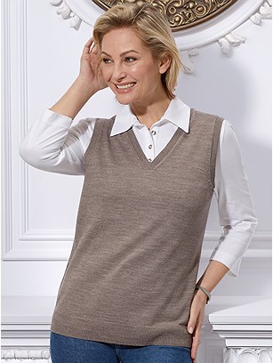 V-Neck Sweater Vest product image (583584.TPMO.1)