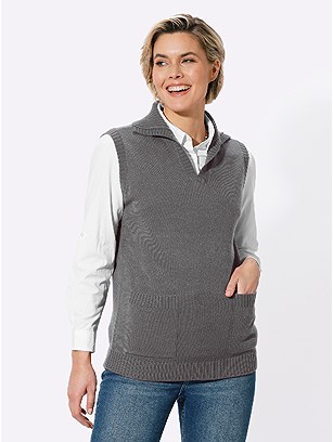 Ribbed Sweater Vest product image (583686.GY.1.1_WithBackground)