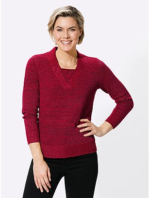 Layered Look Sweater product image (583782.RDMO.1.1_WithBackground)